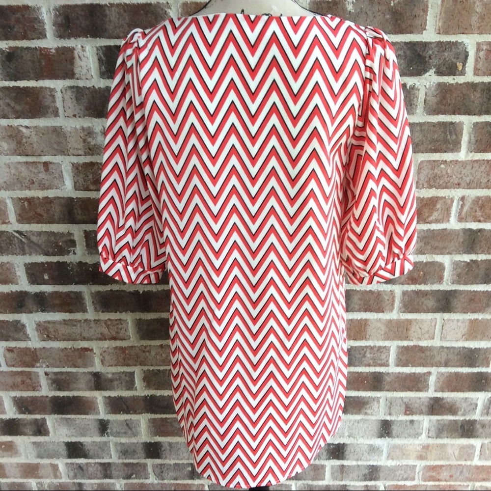 Everly Chevron Shift Dress - Picture 4 of 6